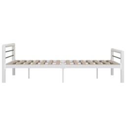Berkfield Home Elegant Bed Frame White & Black Metal 180x200 cm Super King - thumbnail 4
