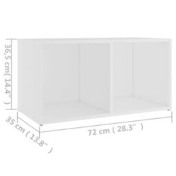 Berkfield Home TV Cabinet White 72x35x36.5 cm Engineered Wood - thumbnail 9
