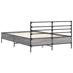 Berkfield Home Durable Bed Frame without Mattress Grey Sonoma 120x200 cm - Size: Small Double - thumbnail 6