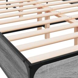 Berkfield Home Durable Bed Frame without Mattress Grey Sonoma 120x200 cm - Size: Small Double - thumbnail 7