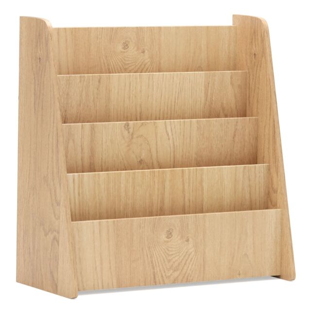 Costway 4-Tier Kids Bookshelf Front Facing Children Display Bookcase-Natural in Natural - image 1