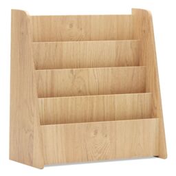 Costway 4-Tier Kids Bookshelf Front Facing Children Display Bookcase-Natural in Natural - thumbnail 1