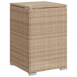 Berkfield Home Propane Tank Cover Table Beige 40x40x60 cm Poly Rattan - Size: 40 x 40 x 60 cm - thumbnail 7