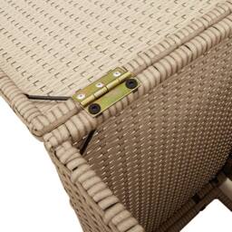 Berkfield Home Propane Tank Cover Table Beige 40x40x60 cm Poly Rattan - Size: 40 x 40 x 60 cm - thumbnail 9