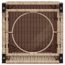 Berkfield Home Propane Tank Cover Table Beige 40x40x60 cm Poly Rattan - Size: 40 x 40 x 60 cm - thumbnail 8
