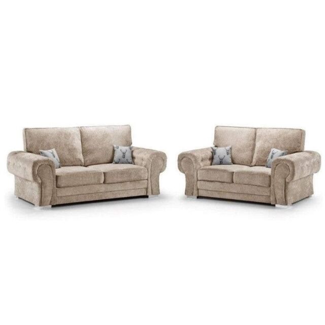 Furniture 786 Chingford Full Back 3+2 Seater Sofa Set in Beige - image 1