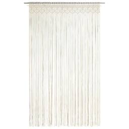 Berkfield Home Macrame Curtain 140x240 cm Cotton in Cream