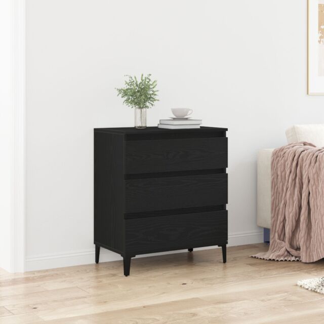 Berkfield Home Sideboard Black Oak 60x35x70 cm Engineered Wood - Size: 60 x 35 x 70 cm - image 1