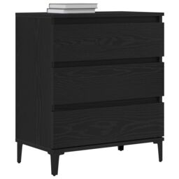 Berkfield Home Sideboard Black Oak 60x35x70 cm Engineered Wood - Size: 60 x 35 x 70 cm - thumbnail 3