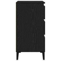Berkfield Home Sideboard Black Oak 60x35x70 cm Engineered Wood - Size: 60 x 35 x 70 cm - thumbnail 8