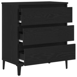 Berkfield Home Sideboard Black Oak 60x35x70 cm Engineered Wood - Size: 60 x 35 x 70 cm - thumbnail 5