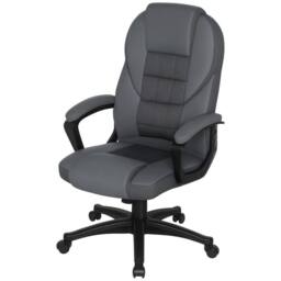 STILVORA Faux Leather Office Chair with Tilt Function in Grey - thumbnail 5