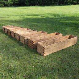 Woven Wood 2m Pine Raised Trough Garden Planter in Natural - thumbnail 7