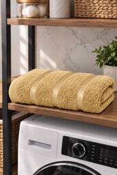 Dyzi 8 Piece Soft Towel Bale Set - Bathroom Towels in Assorted Sizes in Mustard - thumbnail 3