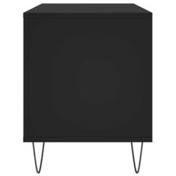 Berkfield Home Record Cabinet Black 100x38x48 cm Engineered Wood - Size: 100 x 38 x 48 cm - thumbnail 5