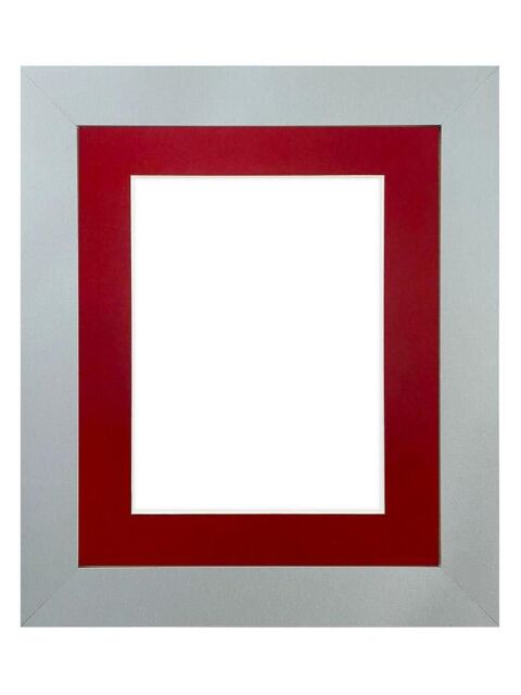 Frames & Mirrors 4U Metro Light Grey Frame with Red Mount for Image Size 9 x 7 Inch - image 1