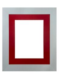 Frames & Mirrors 4U Metro Light Grey Frame with Red Mount for Image Size 9 x 7 Inch