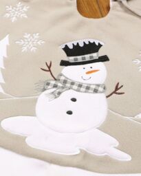 Dibor Traditional White Snowman Christmas Tree Decor Christmas Tree Skirt 86cm - thumbnail 2