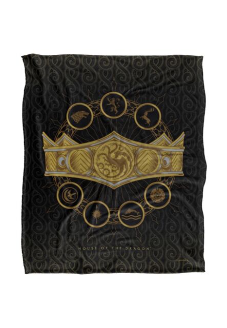 Warner Brothers House Of The Dragon Officially Licensed Silky Touch Super Soft Throw Blanket 152 x 127 cm in White - image 1