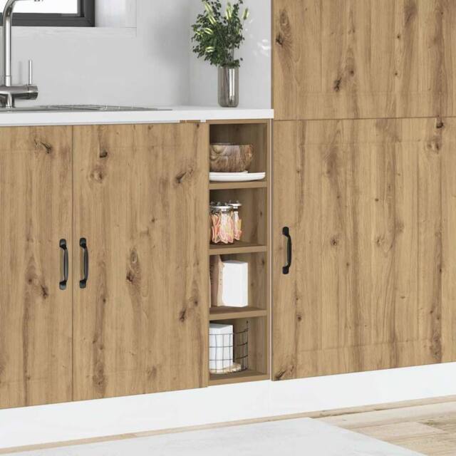 Berkfield Home Bottom Cabinet Artisan Oak 20x44, 5x81, 5 cm Engineered Wood in Brown - image 1