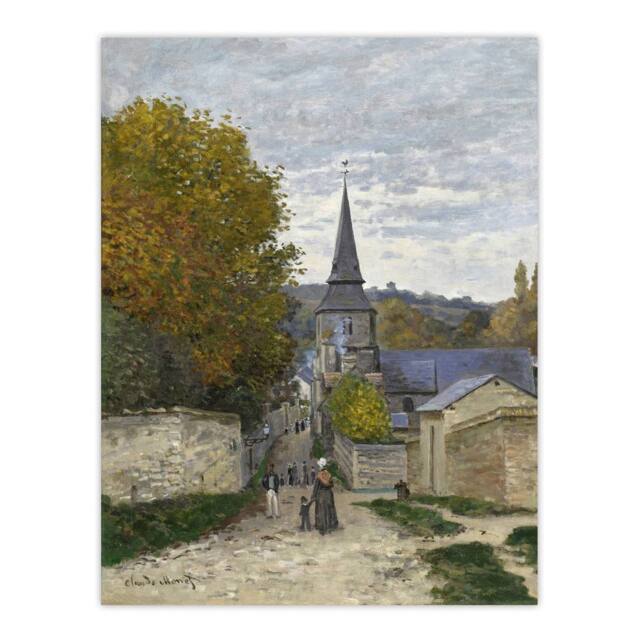 "Artery8 Street in Sainte Adresse France Monet Vintage Wall Art Print Poster - Size: W18"" x H24""" - image 1