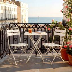 Artemis Home Colourways Vibrant Folding Patio or Balcony Set in Beige