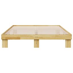 Berkfield Home Bed Frame without Mattress 140x200 cm Solid Wood Oak in Brown - thumbnail 6