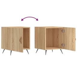 Berkfield Home Bedside Cabinets 2 pcs Sonoma Oak 40x40x50 cm Engineered Wood in Brown - Size: 40 x 40 x 50 cm - thumbnail 9