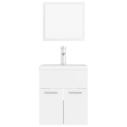Berkfield Home Bathroom Furniture Set White Engineered Wood - thumbnail 6
