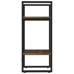 Berkfield Home Decorative 2-Tier Book Cabinet Brown Oak 40x30x70 cm Engineered Wood - Size: 40 x 30 x 70 cm - thumbnail 6