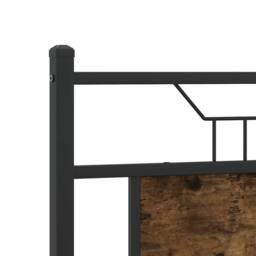 Berkfield Home Bed Frame without Mattress Smoked Oak 140x190 cm Engineered Wood in Brown - thumbnail 9