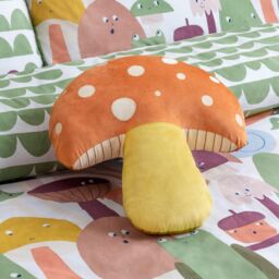 Little Furn Mushroom Novelty Filled Cushion in Orange