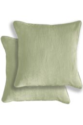 Enhanced Living Pair of Goodwood Textured Wave Pattern Double Sided Zip Opening Piped Edge Cushion Covers - 43x43cm - Cases Only - thumbnail 1