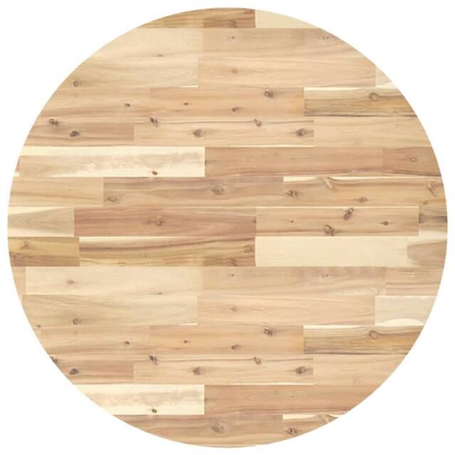 Berkfield Home Table Top Round √ò80x2 cm Solid Wood Acacia in Brown - Size: 80x2 cm - image 1