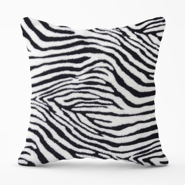 Warren Reed - Designer Zebra Texture Pattern Outdoor Cushion in Grey - Size: 45 cm x 45 cm - image 1