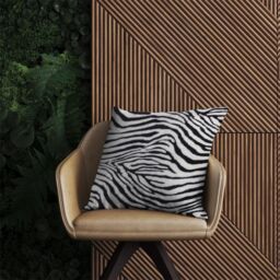 Warren Reed - Designer Zebra Texture Pattern Outdoor Cushion in Grey - Size: 45 cm x 45 cm - thumbnail 2