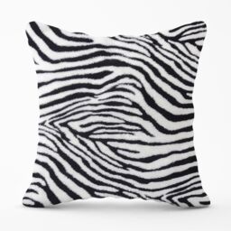 Warren Reed - Designer Zebra Texture Pattern Outdoor Cushion in Grey - Size: 45 cm x 45 cm - thumbnail 1