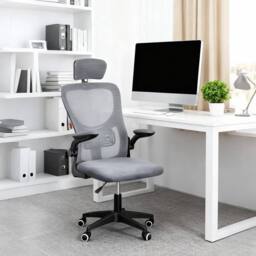 Kelvenix High Back Ergonomic Office Chair in Grey - Size: 0.6m2 - thumbnail 5