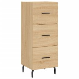Berkfield Home Sideboard Sonoma Oak 34.5x34x90 cm Engineered Wood in Brown - thumbnail 2