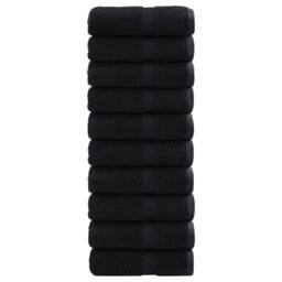 Berkfield Home Premium Soap Towels SOLUND 10 pcs Black 30x30 cm 600 gsm - thumbnail 2