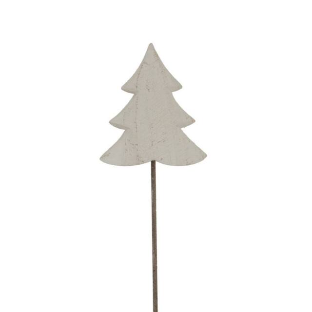 Lemon Pavilion Furniture and Decor Whitewashed Rustic Tree on Stand - Metal - L9 x W12 x H44 cm - White - image 1