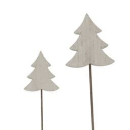 Lemon Pavilion Furniture and Decor Whitewashed Rustic Tree on Stand - Metal - L9 x W12 x H44 cm - White - thumbnail 5