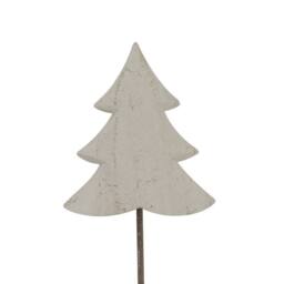 Lemon Pavilion Furniture and Decor Whitewashed Rustic Tree on Stand - Metal - L9 x W12 x H44 cm - White - thumbnail 3