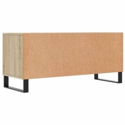 Berkfield Home TV Cabinet Sonoma Oak 100x34.5x44.5 cm Engineered Wood in Light Brown - thumbnail 8