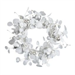 Scottish Everlastings Ltd 45cm White Eucalyptus & Bauble Wreath - thumbnail 2