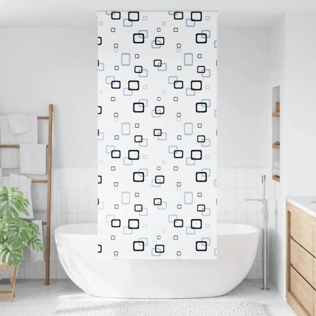 Berkfield Home Shower Roller Blind 90x240 cm Fabric Width 86 cm in White - image 1
