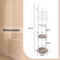 Costway Rotating Jewelry Stand Jewelry Display Tower w/Earring Necklace Holder - thumbnail 3