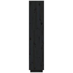 Berkfield Home Book Cabinet/Room Divider Black 40x35x167 cm Solid Wood Pine - Size: 40 x 35 x 167 cm - thumbnail 6