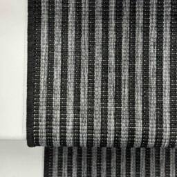 runrug Stair Runner Carpet - Reversible & Durable, 2mm - 'Pinstripe' in Black - Size: 60 cm x 720 cm - thumbnail 2