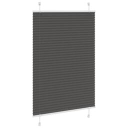 Berkfield Home Pleated Blind Black 90x100 cm Fabric Width 89.4 cm Polyester